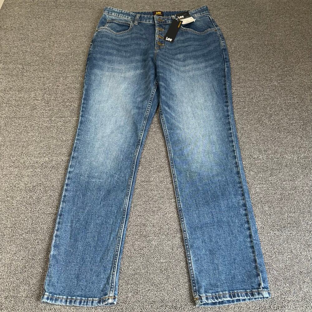 LEE Heritage Slim Straight Jeans Petal Blue Women's Size 8M New NWT Casual Wear